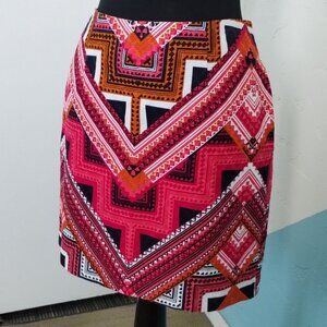 Merona Colorful Print Pencil Shirt